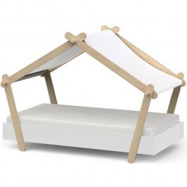 Κρεβάτι Παιδικό Thumbelina (Για Στρώμα 70x140cm) 162792979 143,5x85x106,5cm Natural-White NATURAL-WHITE