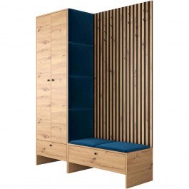 Entrance Furniture Balma III 162560809 145x44x206cm Natural-Blue NATURAL-BLUE