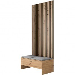 Entrance Furniture Balma IV 162560929 85x44x206cm Natural-Grey NATURAL-GREY