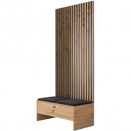 Entrance Furniture Balma IV 162560859 85x44x206cm Natural-Black NATURAL-BLACK