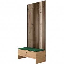 Entrance Furniture Balma IV 162560889 85x44x206cm Natural-Green NATURAL-GREEN