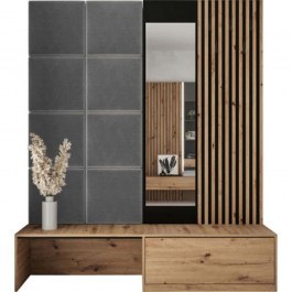 Έπιπλο Εισόδου Premium I 162558939 172x42x205cm Natural-Grey NATURAL-GREY