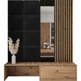 Έπιπλο Εισόδου Premium I 162558949 172x42x205cm Natural-Black NATURAL-BLACK
