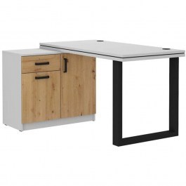 Γραφείο Warrior I 162709919 138x107x78,1cm Grey-Natural GREY-NATURAL