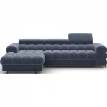 Corner Sofa - Bed (Left Corner) Freyia 162912229 285x181x93cm Blue