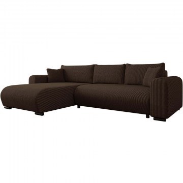 Corner Sofa - Bed Merkos I 162865929 285x188x80cm Brown