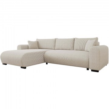 Corner Sofa - Bed Merkos I 162865899 285x188x80cm Cream
