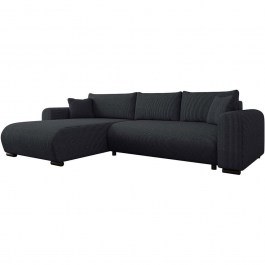 Corner Sofa - Bed Merkos I 162865869 285x188x80cm Black BLACK