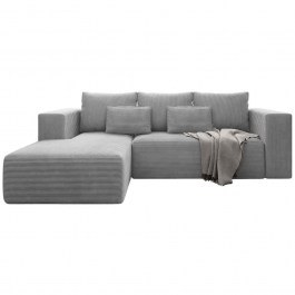 Corner Sofa - Bed (Left Corner) Stripes 162685219 255x161x91cm Grey GREY