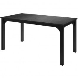 Extendable Table Focus Plus 162907359 160/198x90x76cm Marble Effect Black BLACK