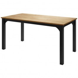 Extendable Table Focus Plus 162907379 160/198x90x76cm Natural-Black NATURAL