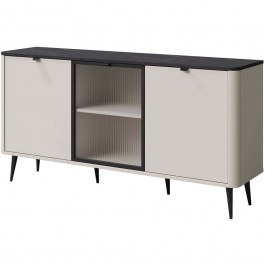 Buffet Marly Reg Ι 162904939 160x40x82cm Off White-Black WHITE-BLACK