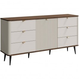 Buffet Marly Reg III 162907249 160x40x82cm Off White-Brown WHITE-BROWN
