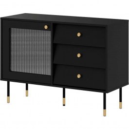 Μπουφές Valerio 162823259 102x39x75cm Black BLACK