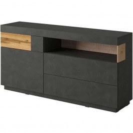 Buffet Selki 16827289 169x40x85cm Anthracite-Natural ANTHRACITE