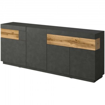 Buffet Selki Plus 16827649 219x40x85cm Anthracite-Natural