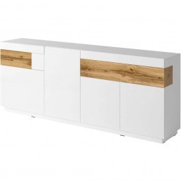 Μπουφές Selki Plus 16827659 219x40x85cm White-Natural WHITE