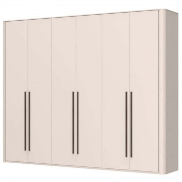 Ντουλάπα Εξάφυλλη Με Φως Led Dutchess 162905959 288x56x225cm Beige