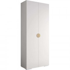 Ντουλάπα Δίφυλλη Inova 163058119 100x47x237cm White-Gold
