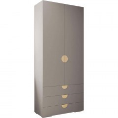 Ντουλάπα Δίφυλλη Inova 163057899 100x47x237cm Cashmere-Gold