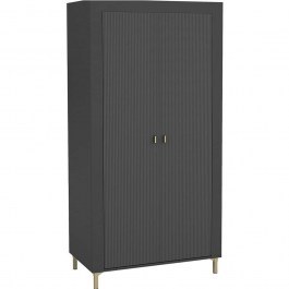 Ντουλάπα Δίφυλλη Mossa 162787919 97x56x194cm Black BLACK