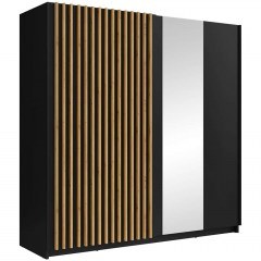 Ντουλάπα Συρόμενη Negler 163087579 201x62x199cm Black