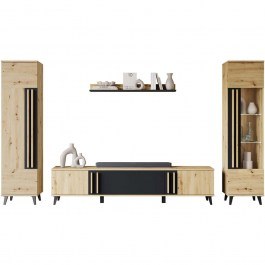 TV Composition Helsinki II 162918169 180x33x40cm Natural-Black NATURAL