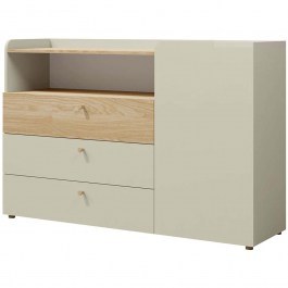 Συρταριέρα Yuki Plus 162854719 140x40x93cm Natural-Beige BEIGE