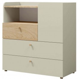 Συρταριέρα Yuki Short 162855689 90x40x93cm Natural-Beige BEIGE