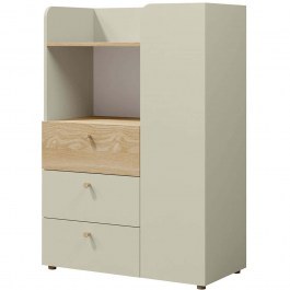 Συρταριέρα Yuki Tall 162854749 80x40x114cm Natural-Beige BEIGE