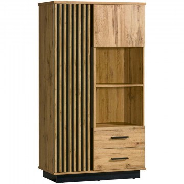 Bookcase Lamelo 162842969 90x40x159cm Natural-Black
