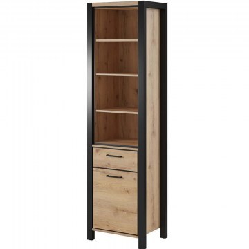 Βιβλιοθήκη Amelie 162470859 55,4x40,6x200cm Natural-Black