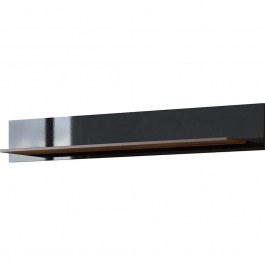 Wall Shelf Geisha 162676419 160x24x24cm Brown-Black BLACK