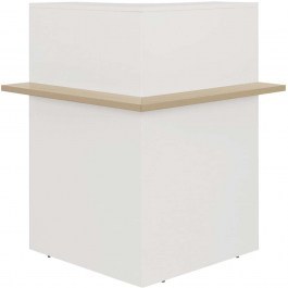 Γραφείο Reception Entria 162830999 85x85x108cm White-Natural WHITE