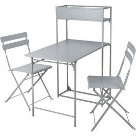 Τραπεζαρία Κήπου Tourra (Σετ 3Τμχ) 162758799 93x63x116cm Grey GREY