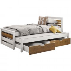 Children's Bed Calwin (For Mattresses 80x180/80x170cm) 162866229 192x88x82cm White-Oak