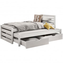 Κρεβάτι Παιδικό Calwin (Για Στρώματα 80x180/80x170cm) 162866209 192x88x82cm White WHITE