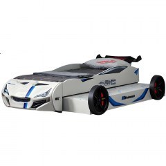 Κρεβάτι Παιδικό Turbo GT Duo (Για Στρώματα 90x200/90x190cm) 163060699 225x99x63cm White