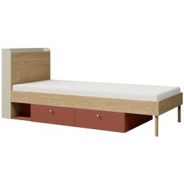 Κρεβάτι Παιδικό Yuki (Για Στρώμα 90x200cm) 162855309 217x94x93cm Multi-Coral CORAL-MULTI