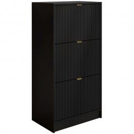 Shoe Cabinet Tireno 163087299 60x40x120cm Black BLACK