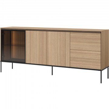 Μπουφές Visso VI 162903279 201x41x85cm Natural-Black