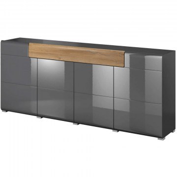 Μπουφές Toldo 162372729 208x39x82cm Anthracite-Natural