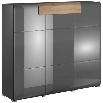 Μπουφές Toldo 162382989 147x39x131cm Anthracite-Natural