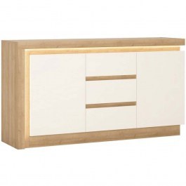 Buffet With Light Lynx 162285829 157,6x42x89,1cm Natural-White NATURAL-WHITE