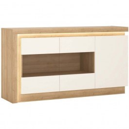 Buffet With Light Lynx 162285849 157,6x42x89,1cm Natural-White NATURAL-WHITE