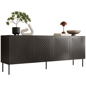Buffet Siena I Plus 162807469 201x40x75cm Black