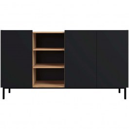 Buffet System 162916939 153x44x85cm Natural-Black BLACK