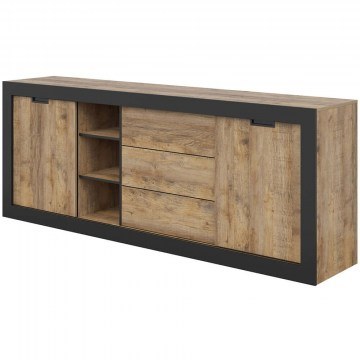 Μπουφές Windsor 162868299 220x45x85cm Natural-Black
