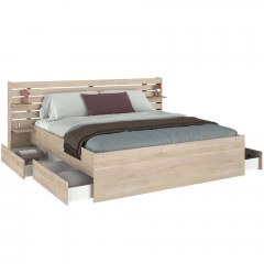 Bed Howells (For Mattress 180x200cm) 162754319 234x217x98cm Oak