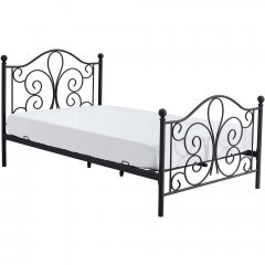 Bed Panama (For Mattress 120x200cm) 162741579 124x209x93cm Black